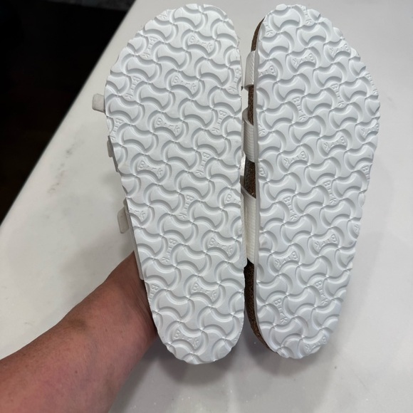 Birkenstock Franca Woman’s Sandals Slides Croc Embossed White US 10-10.5 EU 41 - Picture 4 of 9